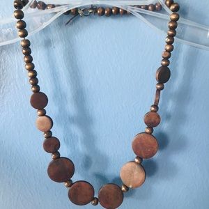 💛WOODEN BEADED NECKLACE